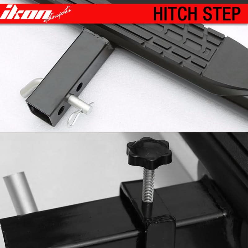 Universal For Cabs 2" Receiver 4" Curved Rear Hitch Step Bumper Bar
