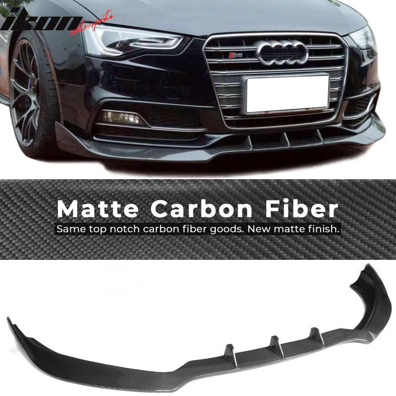 2013-2017 Audi S5 Facelift B8 JC Style Front Bumper Lip Carbon Fiber