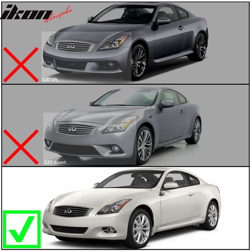 2008-2014 Infiniti G37 2Dr Coupe & Q60 TS Style Front Bumper Lip PU