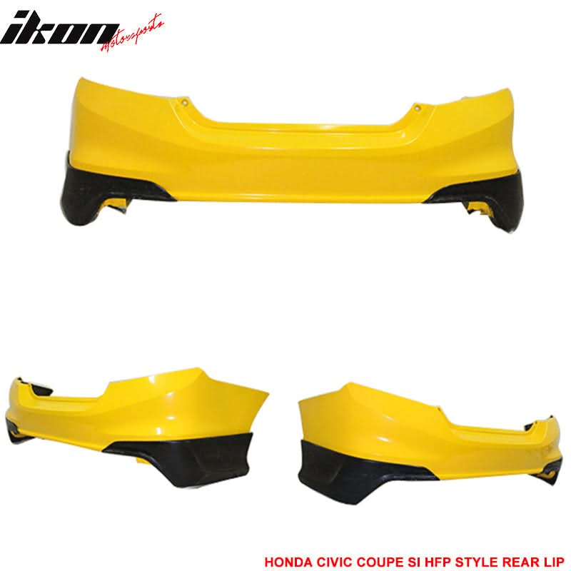 2012-2013 Honda Civic Coupe Si Only HF-P Style Rear Aprons Lip PU