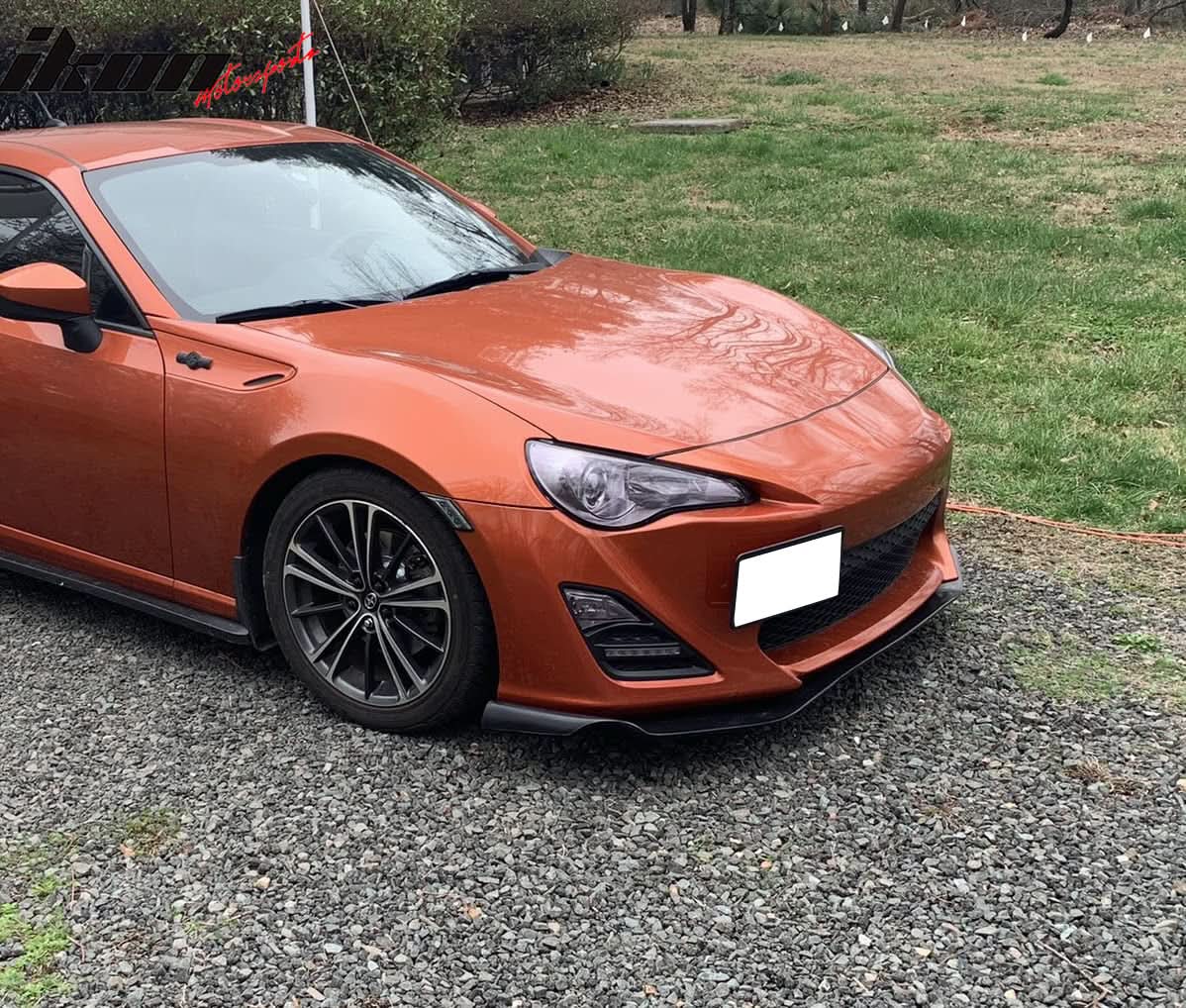 2013-2016 Scion FRS GR Style Unpainted Black Front Bumper Lip PU
