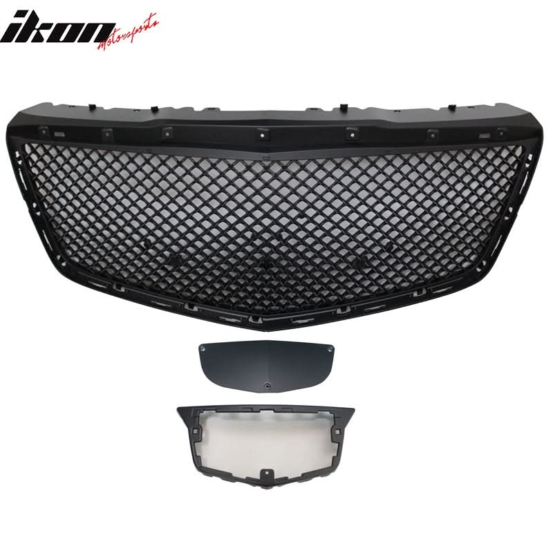 2014-2019 Cadillac CTS B Style Black Front Bumper Hood Grille ABS