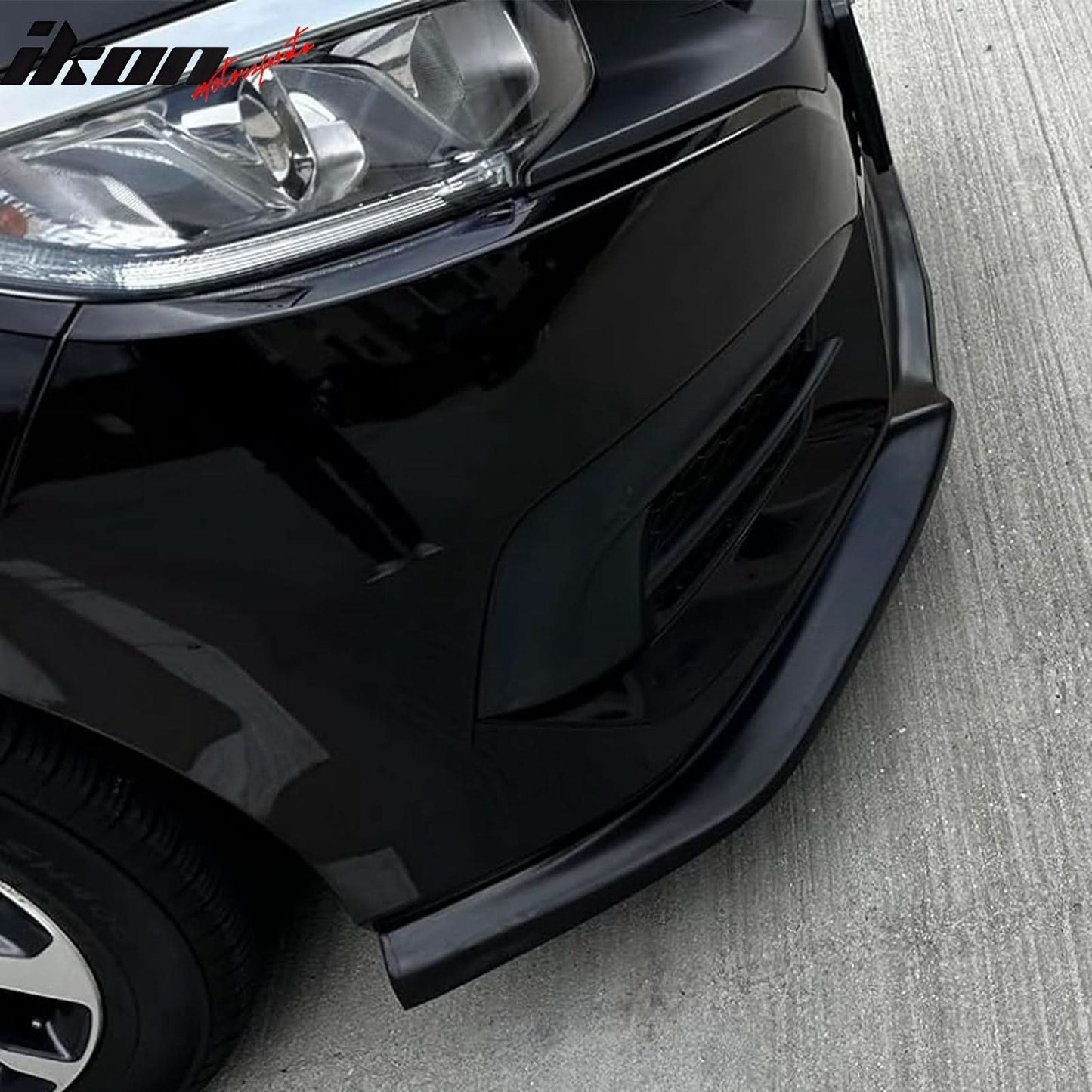 2016-2018 Honda Civic IKON GT Style Unpainted Front Lip Splitter PU
