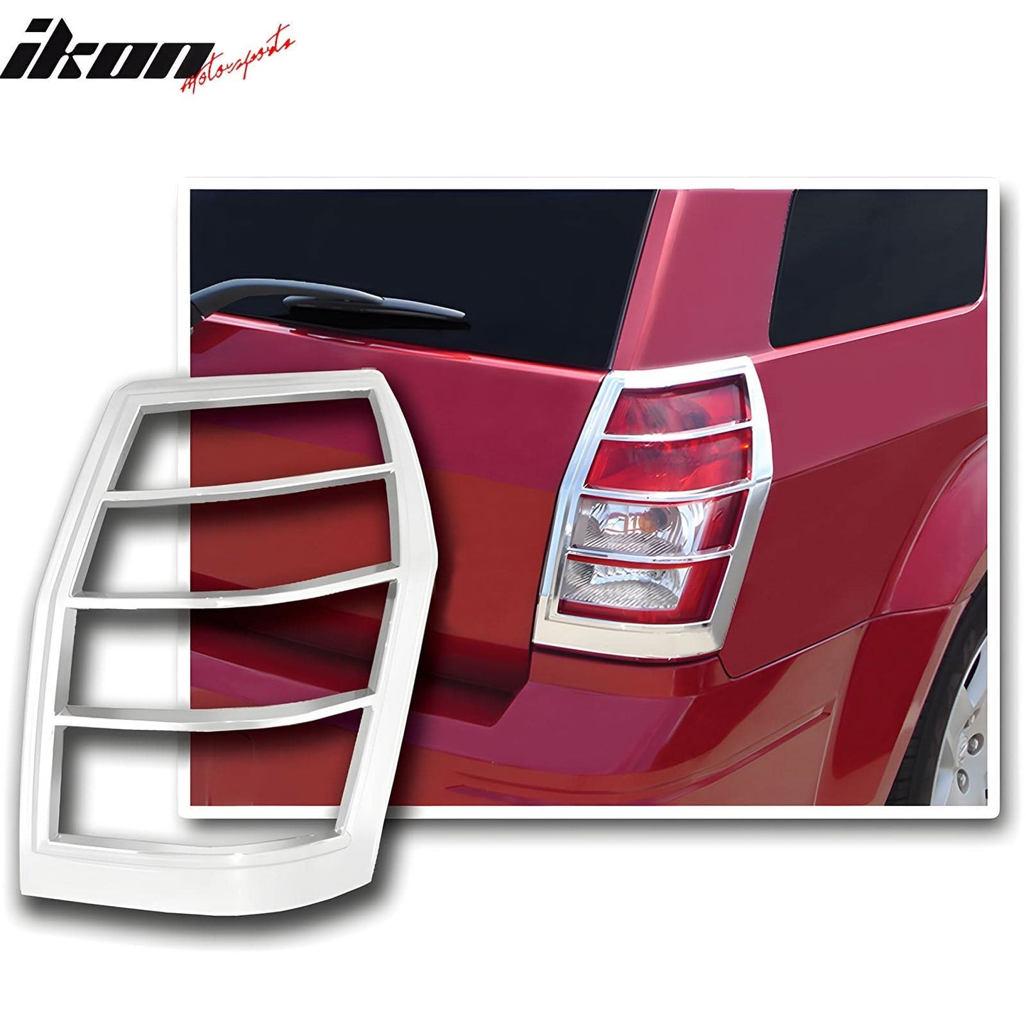 2005-2008 Dodge Magnum Rear Taillight Lamps Frames Chrome ABS 2PCS