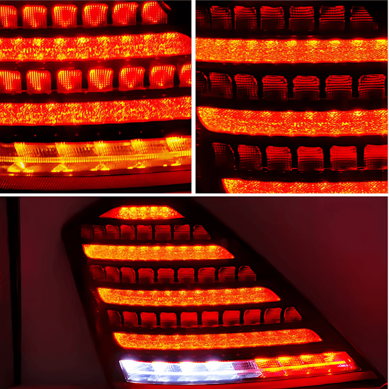 Mercedes-Benz W221 S-Class Clear and Smoke Maybach Style with DRL function LED Tailights (2006 - 2013)