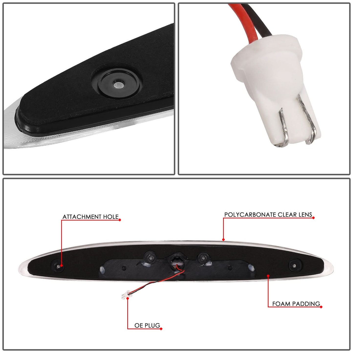1997-2002 Ford Expedition LED 3rd Brake Light - Black
