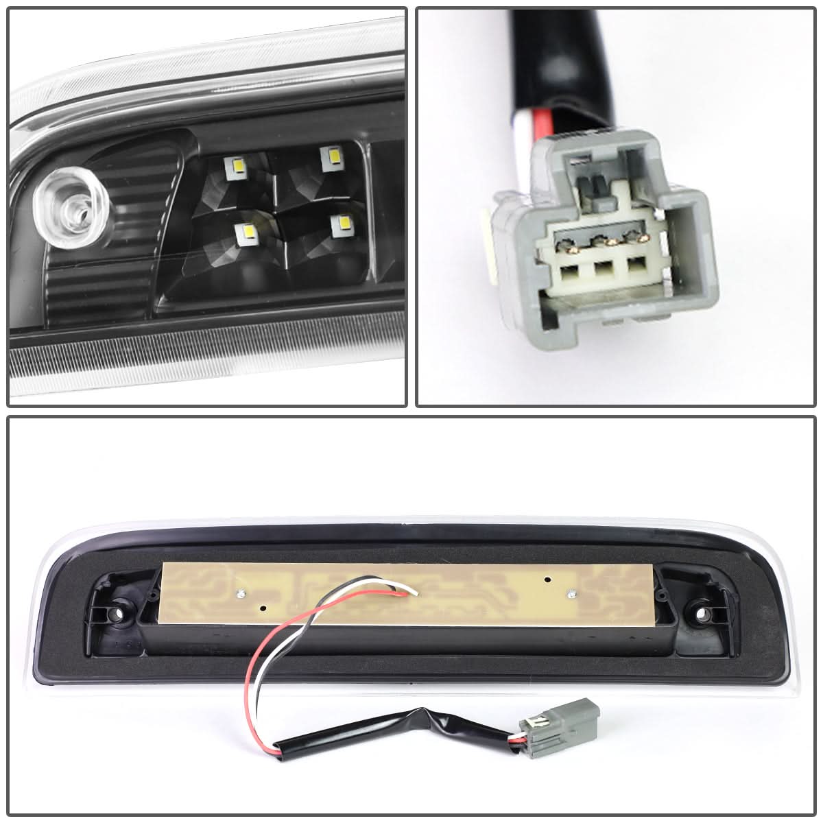 14-20 Chevy Silverado GMC Sierra 3D LED Third Brake Light Black