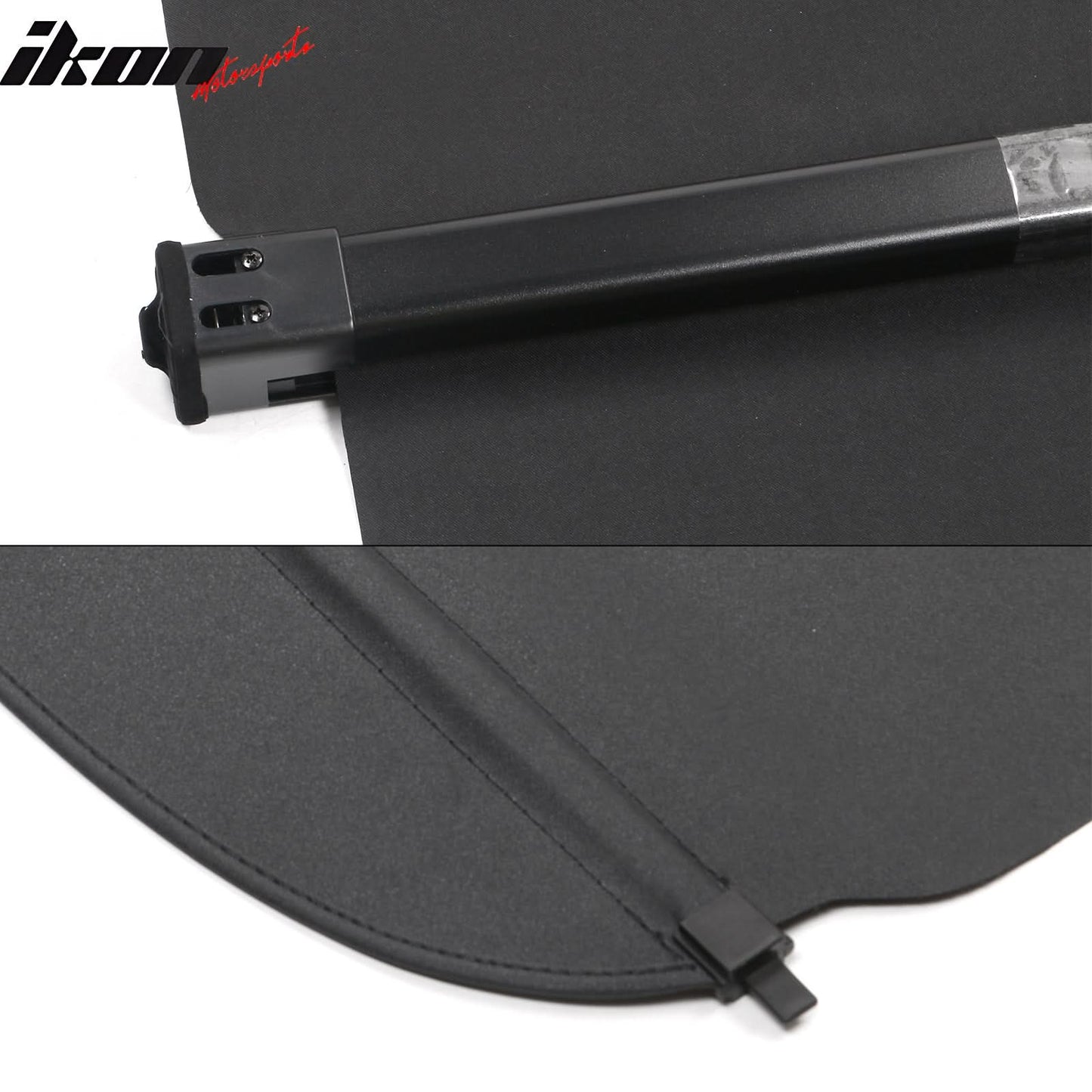 2022-2024 Toyota Corolla Cross Black Rear Cargo Cover PVC Aluminum Rod