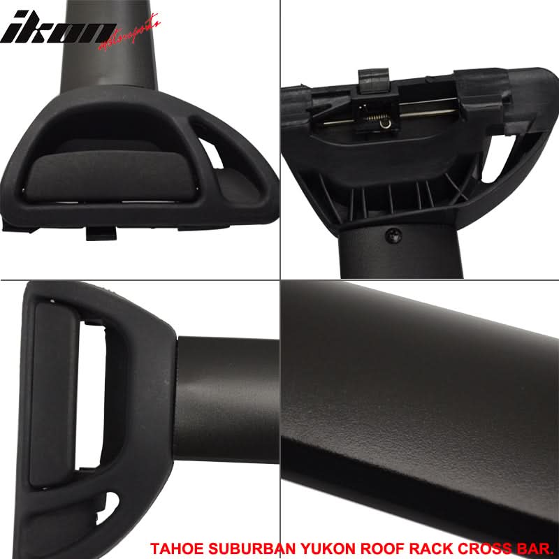 2000-2014 Tahoe Suburban Yukon OE Black Cross Bar Roof Rack Aluminum