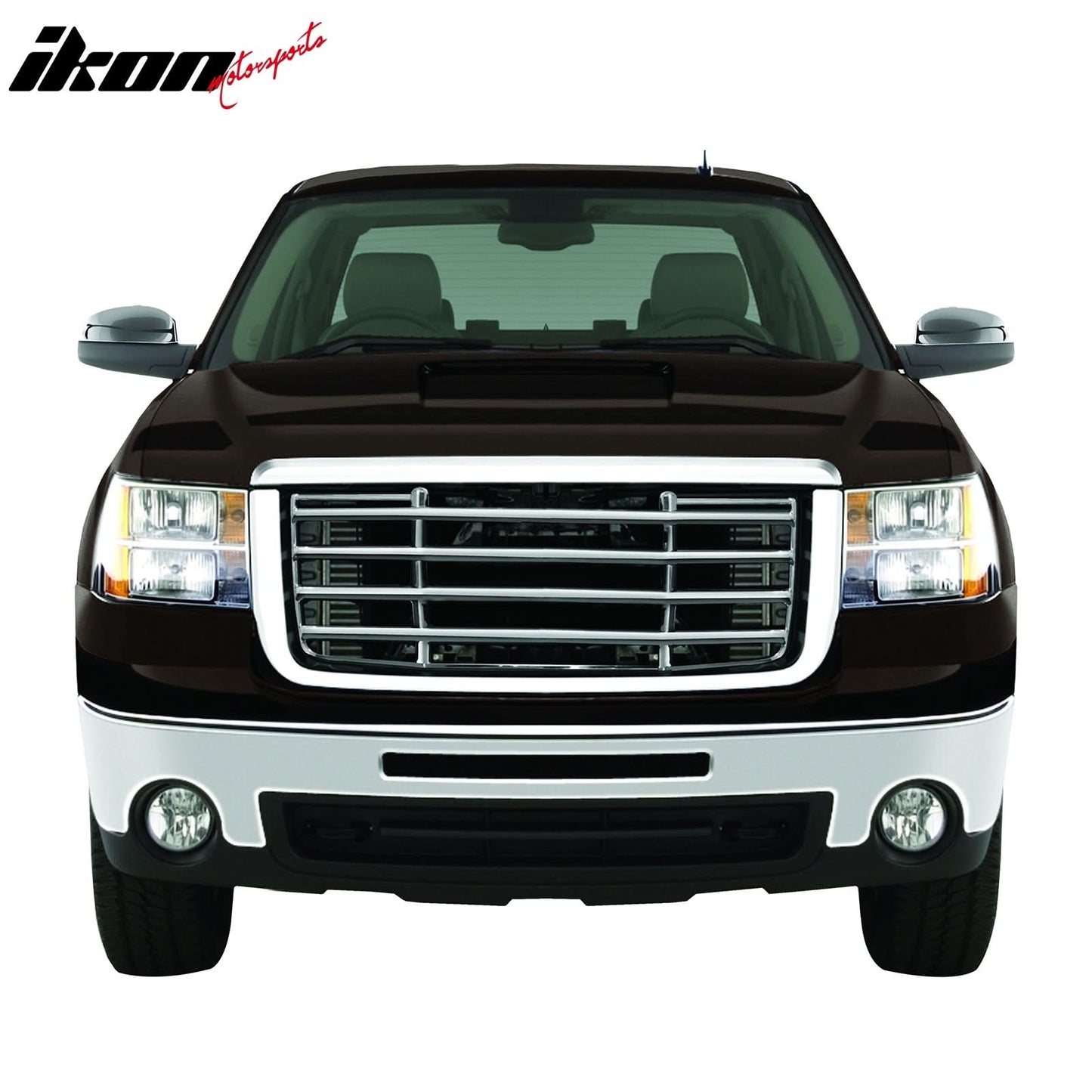 2007-2010 GMC Sierra 2500 HD Chrome Front Bumper Insert Grille ABS