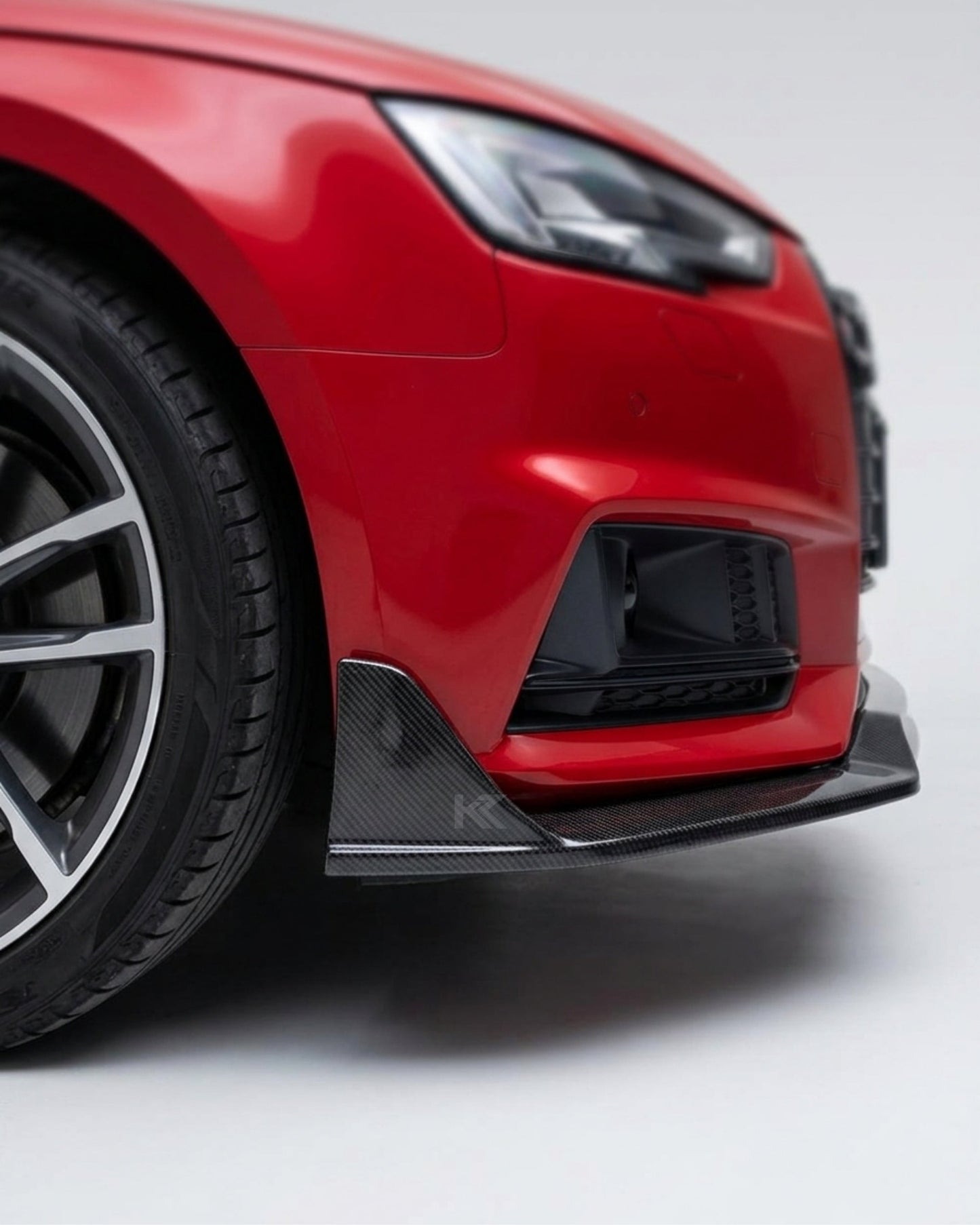 2017–2019 Audi A4 S-Line / S4 B9 Sedan Front Valance Lip – Carbon Fiber