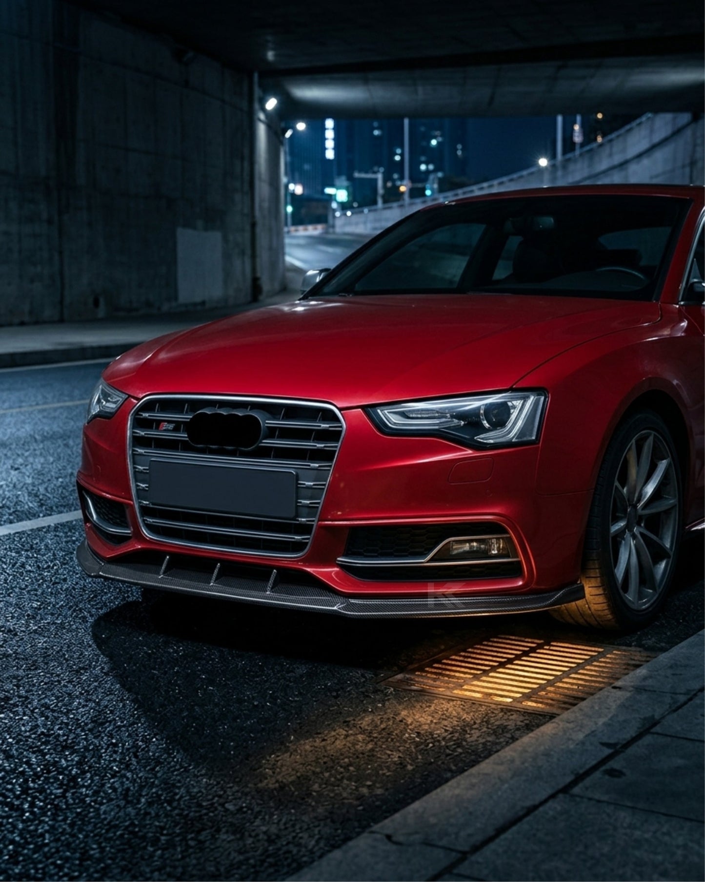 2012–2016 Audi S5 8T Facelift Coupe & Sportback Single Deck Front Bumper Lip – Carbon Fiber