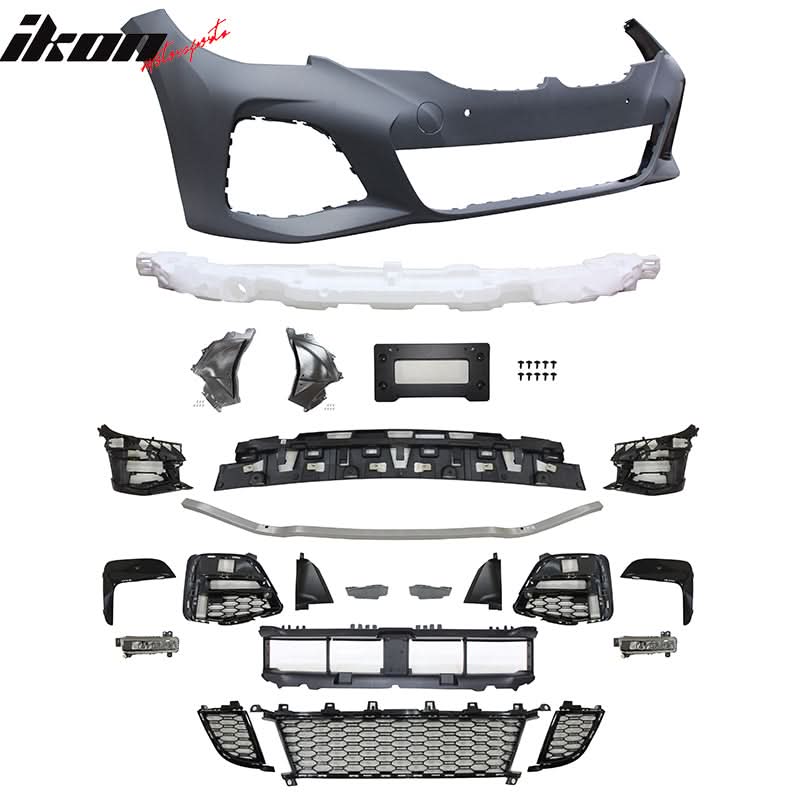 2019-2022 BMW 3 Series G20 Sedan M-Tech Style Black Front Bumper Cover
