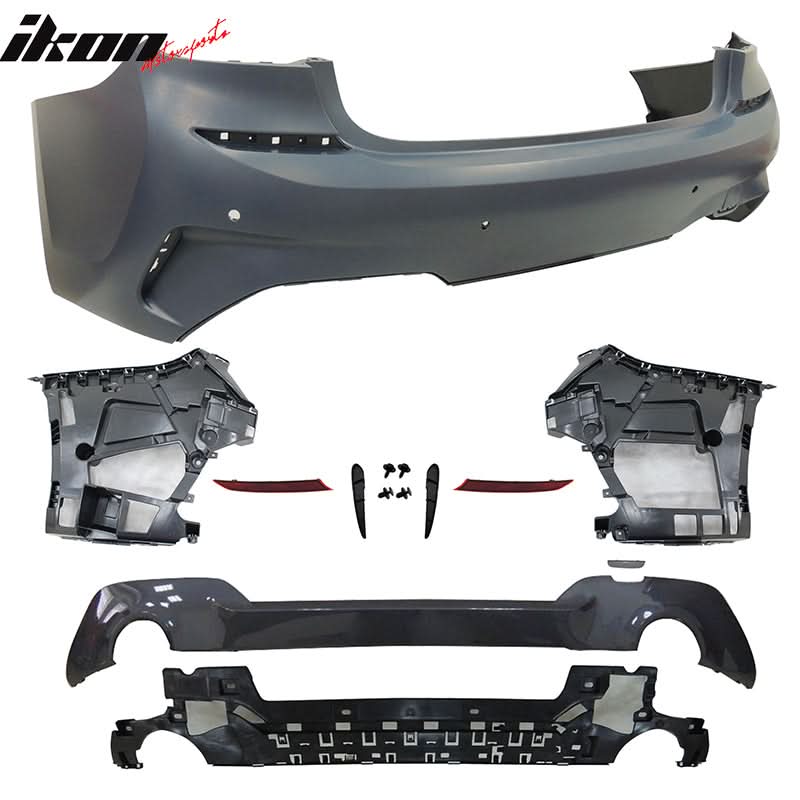 2019-2022 BMW G20 Sedan M-Tech Black Front Rear Bumper Side Skirts