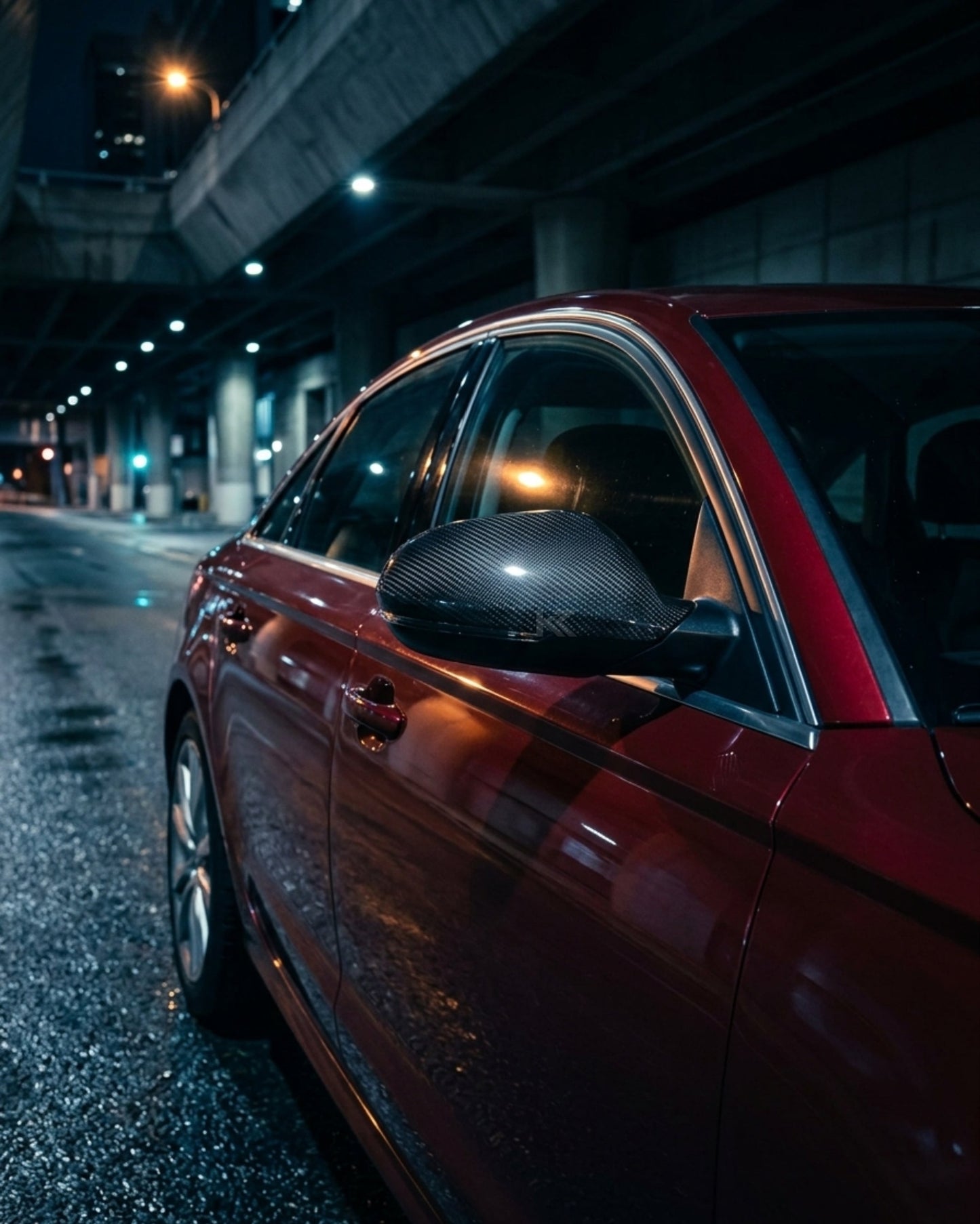 2011–2018 Audi A6 / S6 C7 4G Wing Mirror Cap Housings – Carbon Fiber