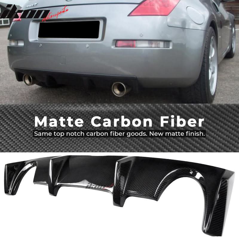 2003-2009 Nissan 350Z Z33 Rear Bumper Lip Diffuser Carbon Fiber
