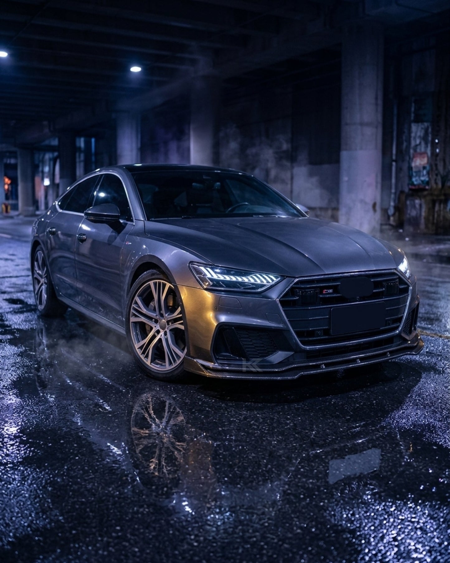 2019–2024 Audi A7 S-Line / S7 4KA Sportback Front Chin Lip Spoiler – Carbon Fiber