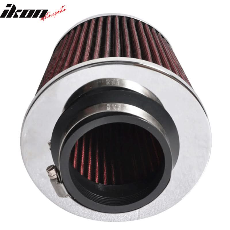 Universal Fitment 3in Race Performance Cold Airintake Cone Filter Red
