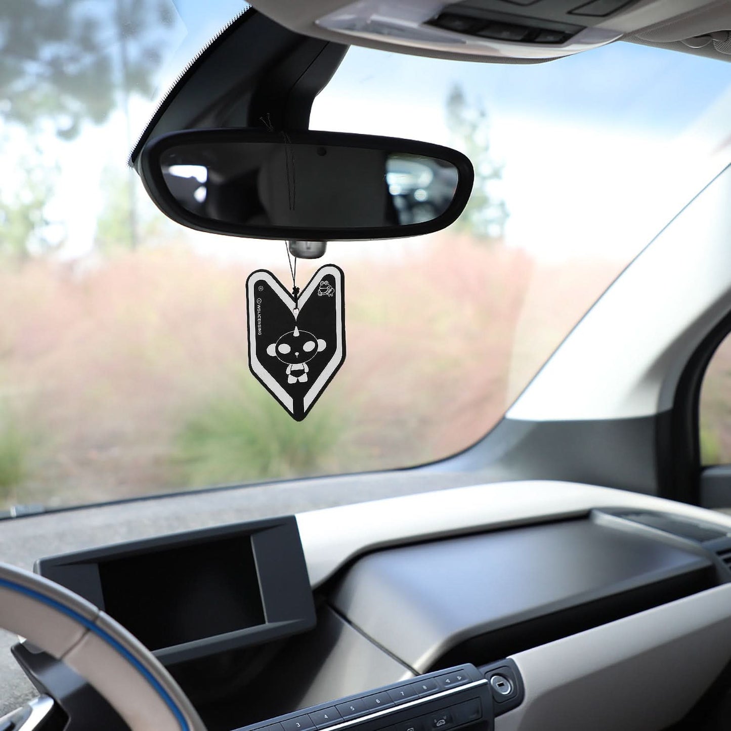 Black Squash Panda J9 Paper Hanging Air Freshener