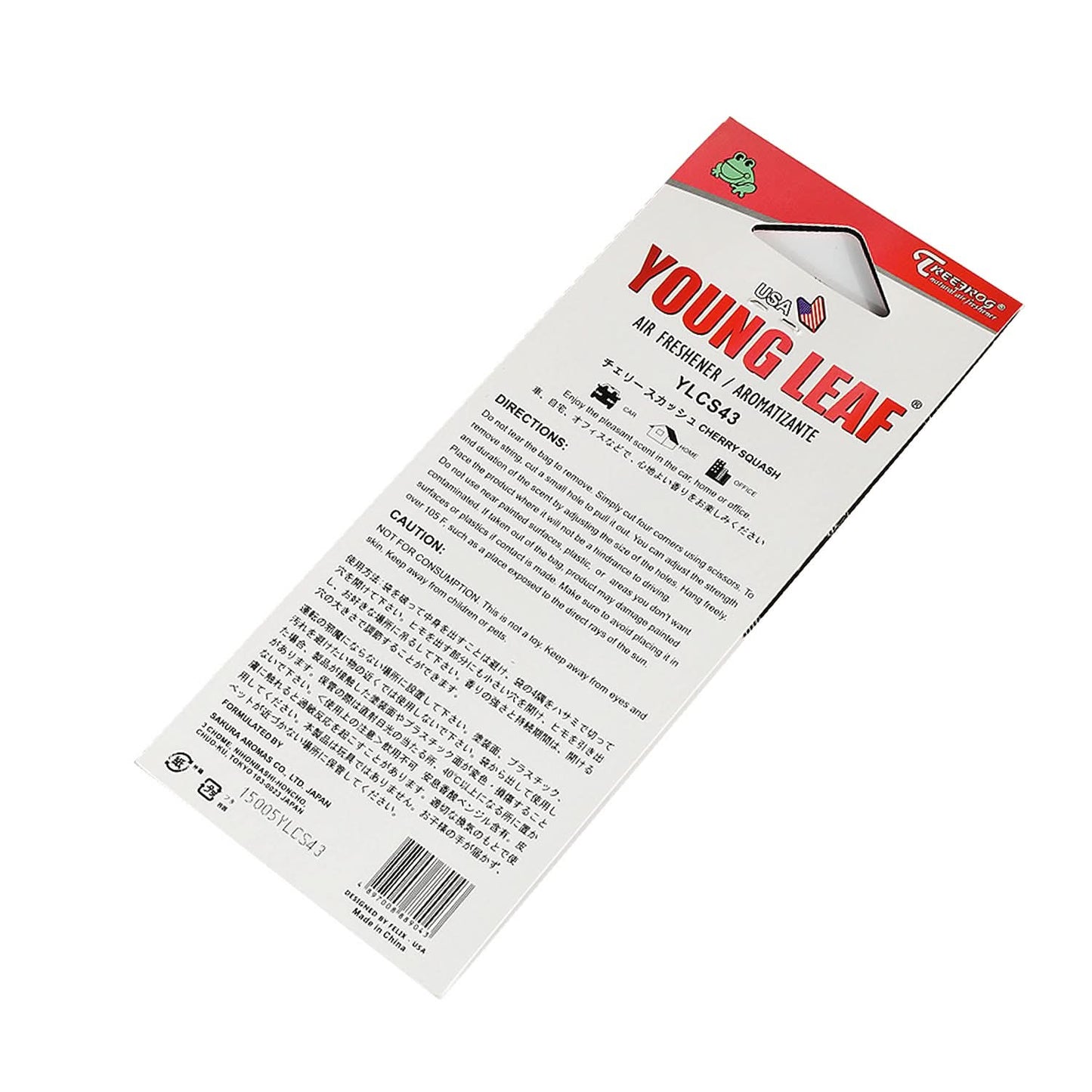Young Leaf USA Flag Cherry Squash Paper Hanging Air Freshener