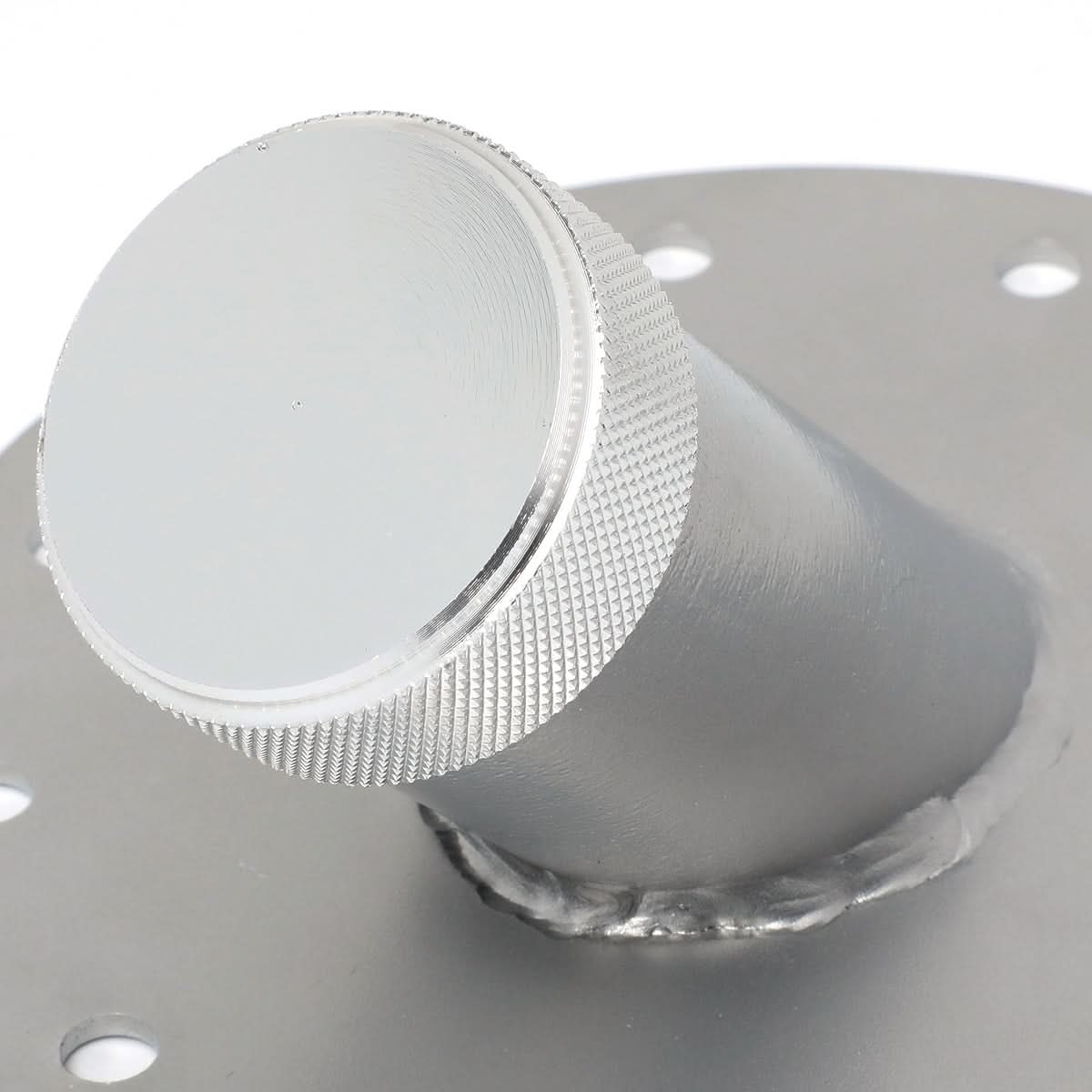 Fuel Cell Filler Neck Steel with Aluminum Cap 45 Degree Silver