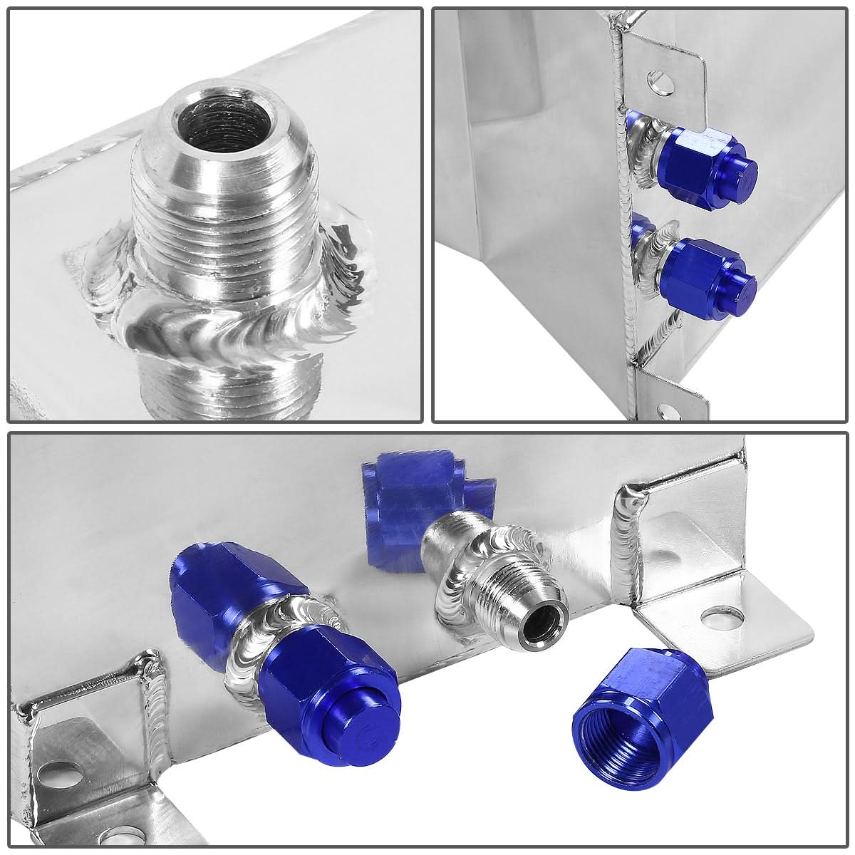 2.5 Gallon Aluminum Fuel Cell Gas Tank with Level Sender - Polished