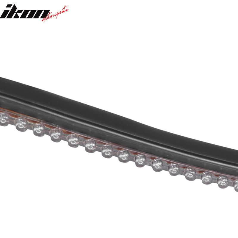 Universal M3 Style Unpainted Rear Trunk Lip W/ Tail LED Brake Light PU