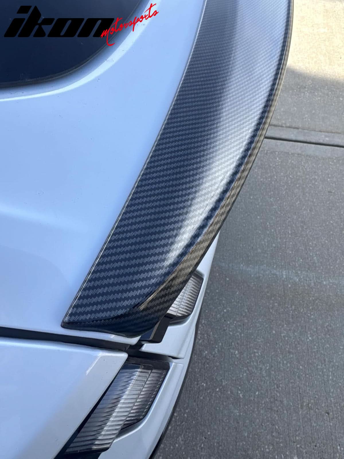 2021-2024 Ford Mustang Mach-E Carbon Fiber Print Rear Spoiler Wing ABS