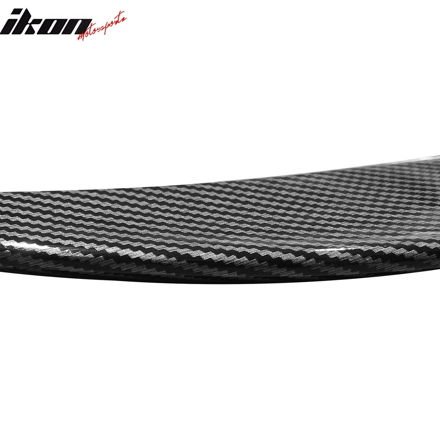 2024-Up Tesla Model 3 V Style Carbon Fiber Print Trunk Spoiler Lip ABS