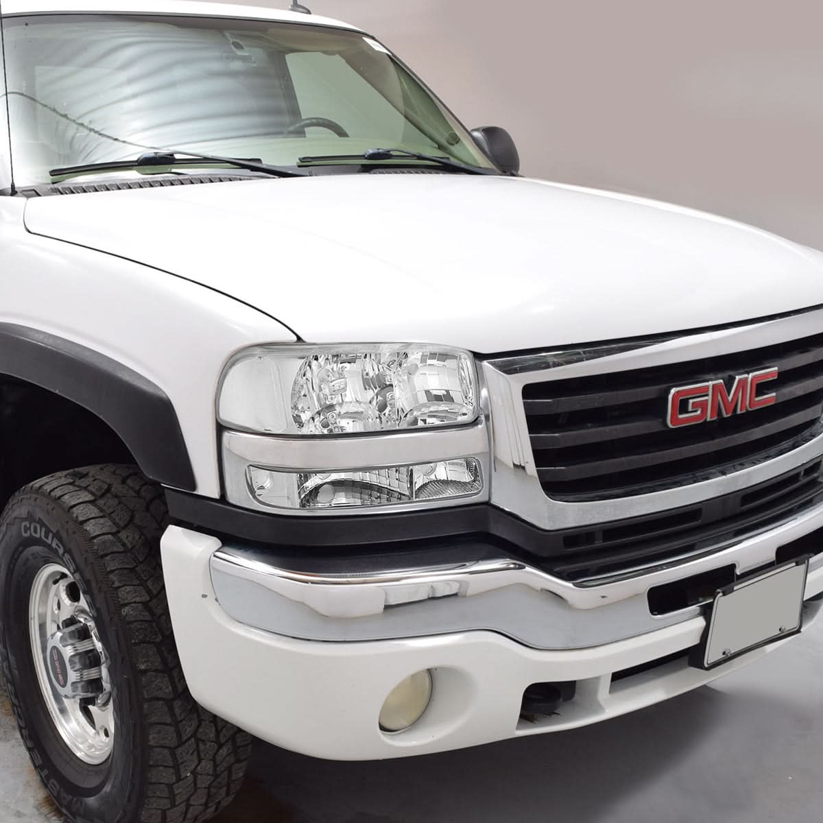 99-07 GMC Sierra Yukon Chrome Clear Corner Bumper Lights 2PC Kit