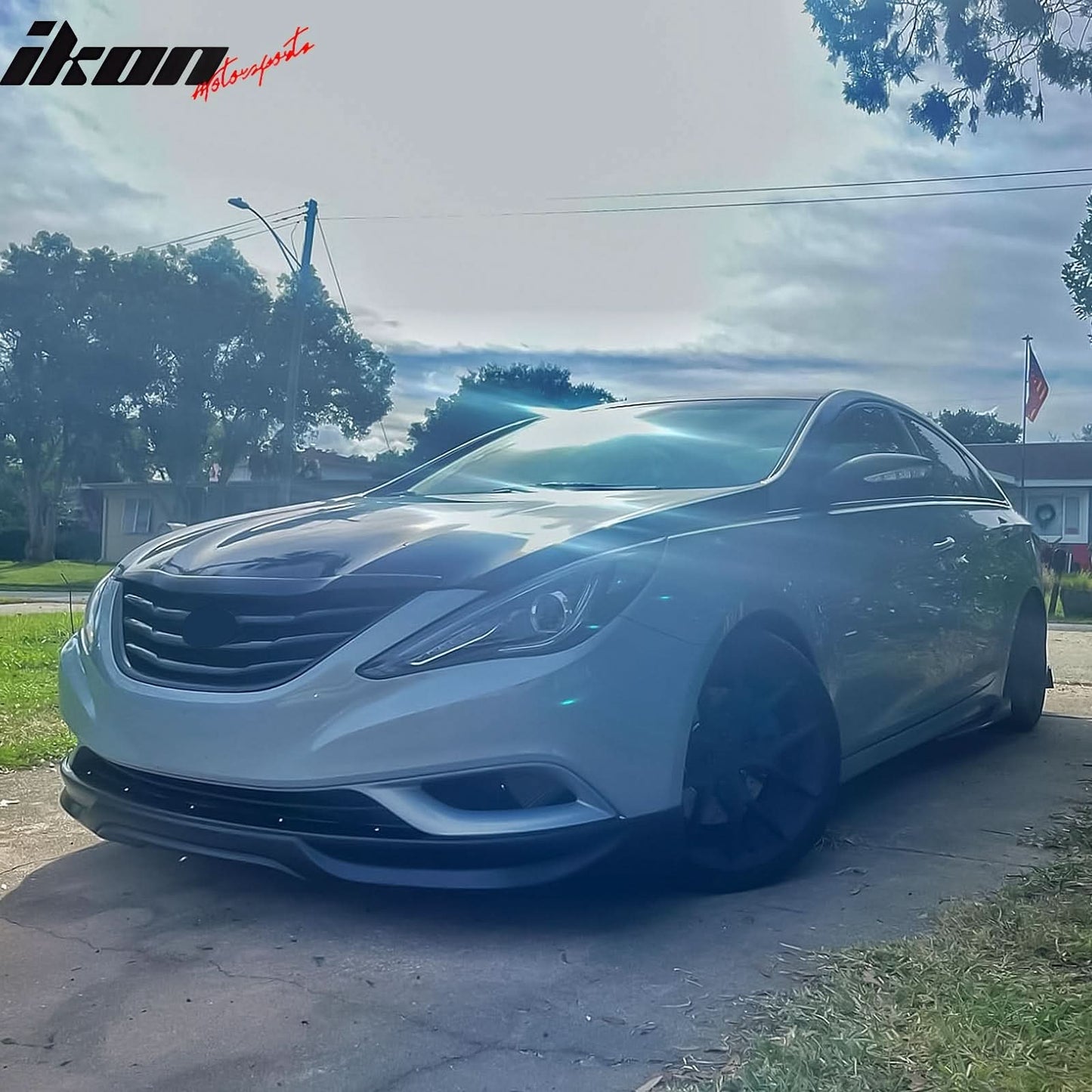 2011-2014 Hyundai Sonata IX Style Front Bumper Lip Chin Unpainted PU