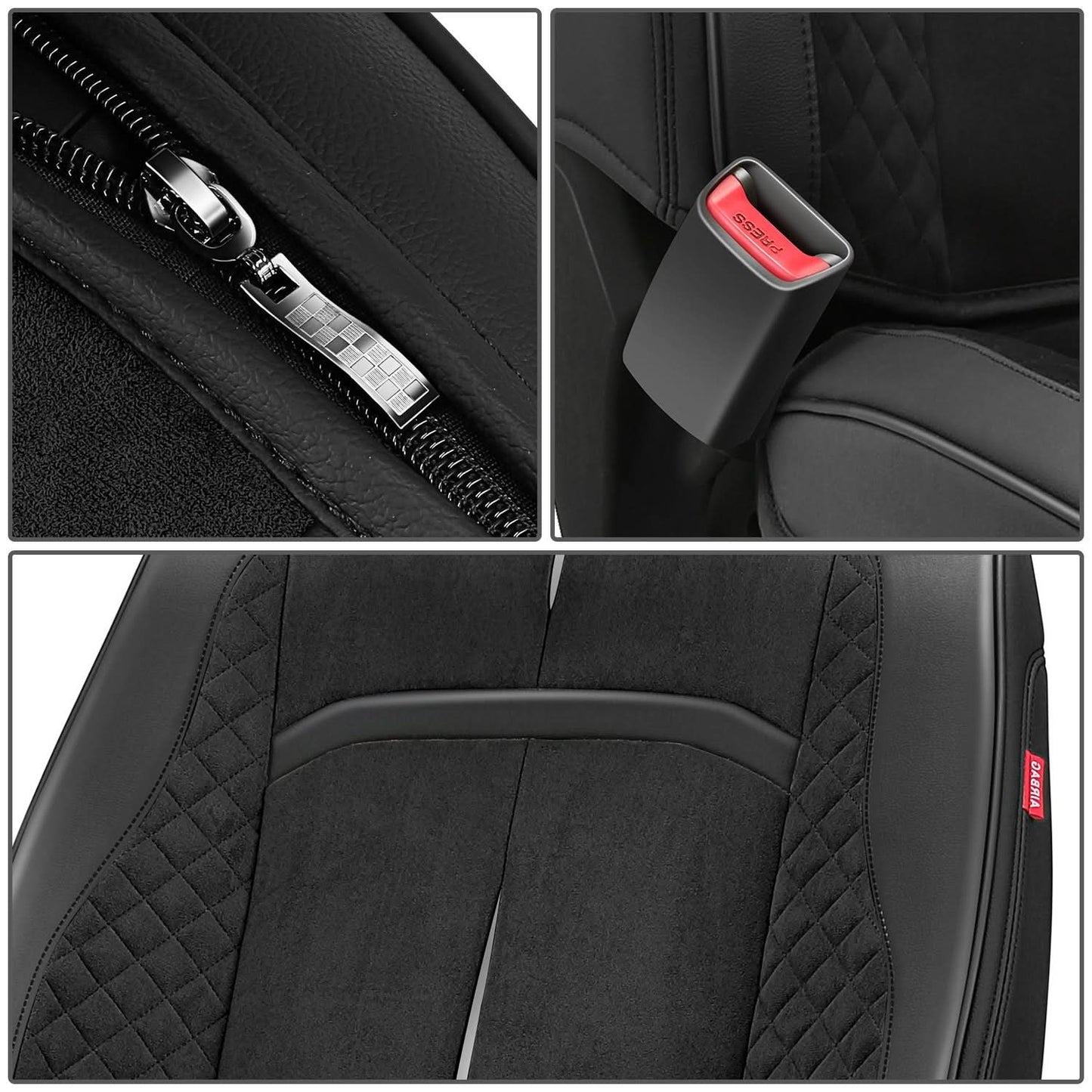 Voris Style Full Set Seat Covers - Black