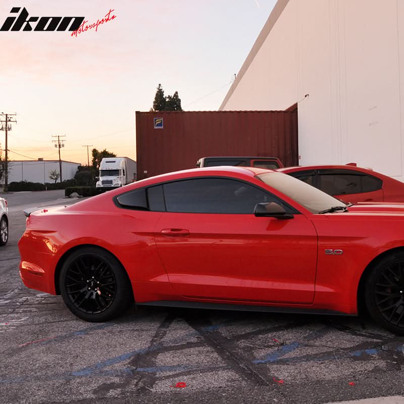 2015-2023 Ford Mustang Coupe Matte Black Rear Side Window Louver ABS