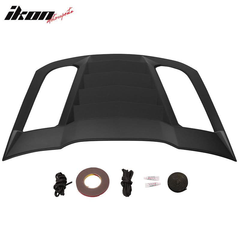 2015-2023 Ford Mustang Coupe Matte Black Rear Side Window Louver ABS