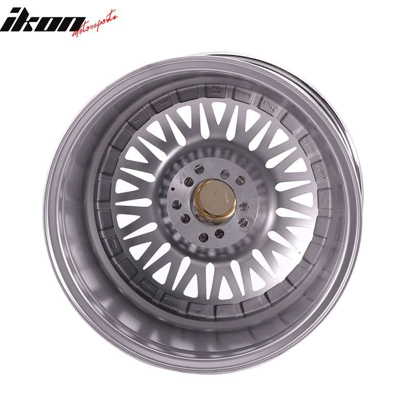 (2) 17X10 +25 5X100 / 5X114.3 Step Lip Deep Dish Mesh Wheels Rims