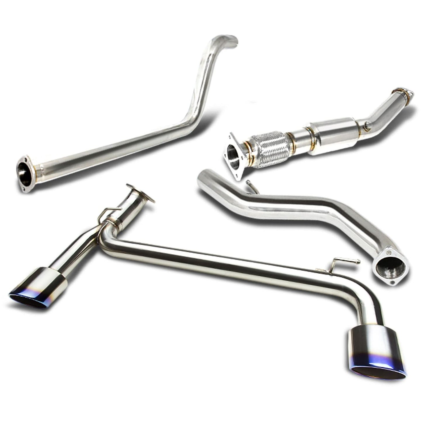 2003-2005 Dodge Neon SRT-4 Catback Exhaust - Dual Burnt Tips Stainless Steel