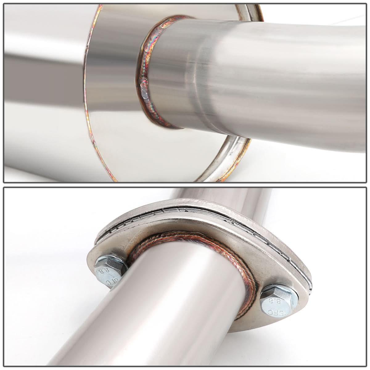 03-06 Honda Accord 2DR Single Tip Catback Exhaust - Stainless Steel