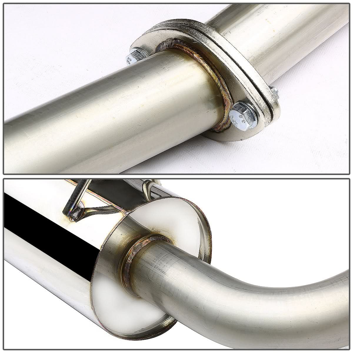 2003-2006 Honda Accord 2DR Single Rolled Tip Catback Exhaust Stainless Steel