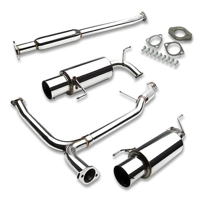 98-02 Honda Accord V6 Dual Tip Catback Exhaust System Stainless Steel