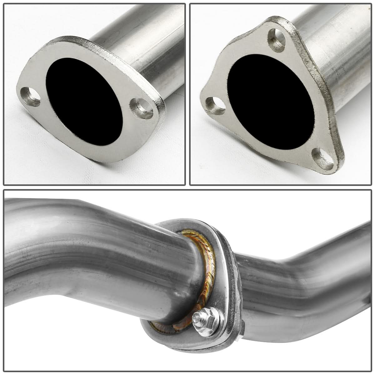 1988-1991 Honda Civic Single Rolled Tip Catback Exhaust Stainless Steel