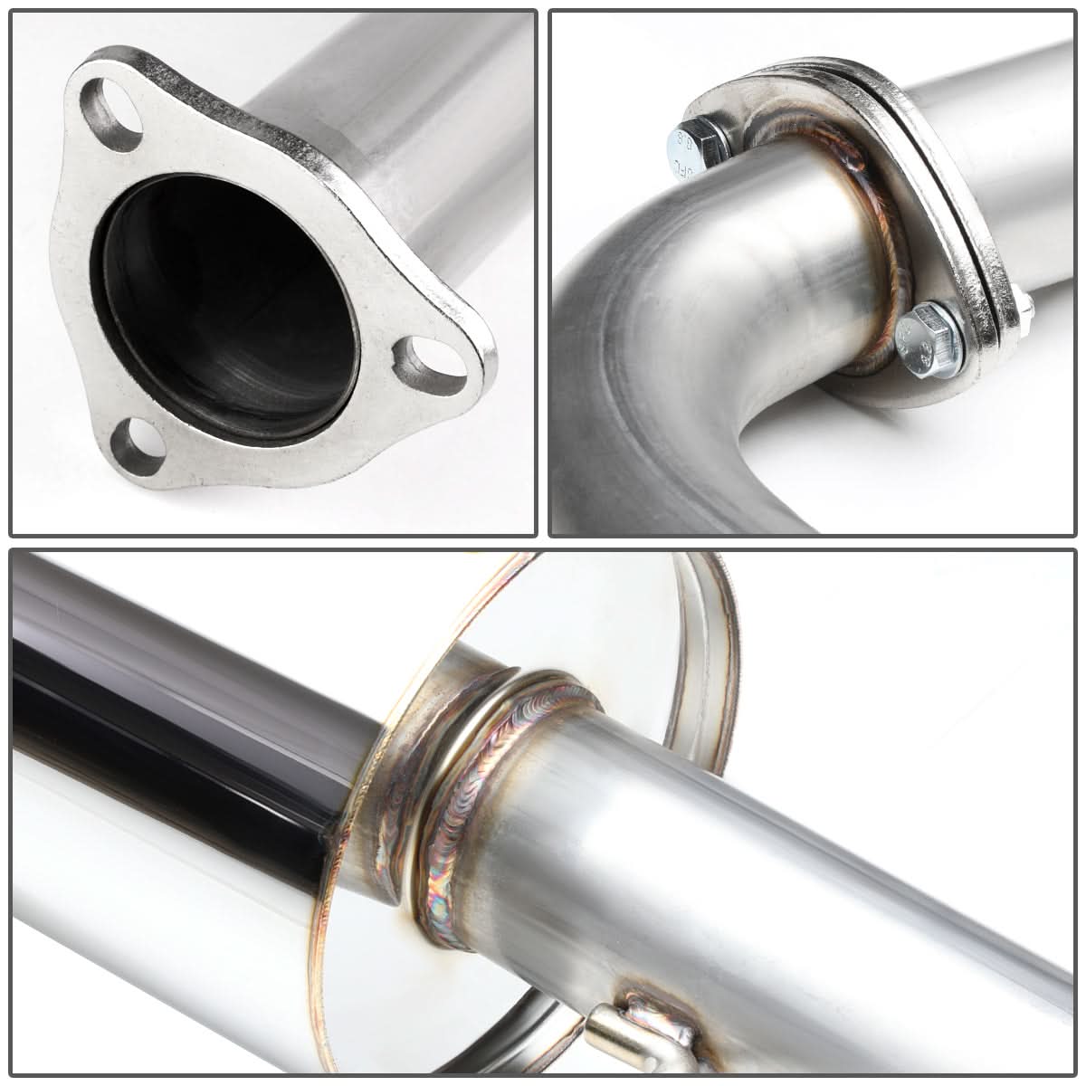 88-91 Honda Civic 4-Door Catback Exhaust Single Tip Stainless Steel