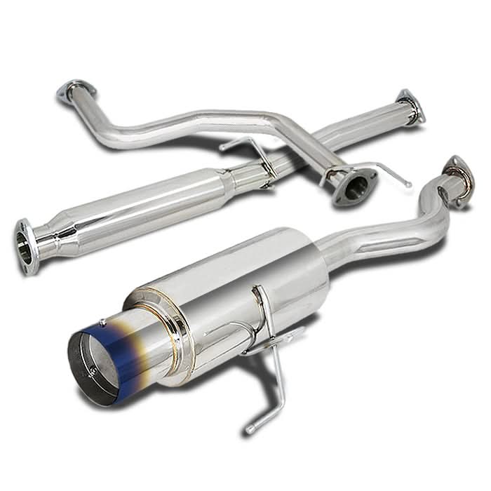 96-00 Honda Civic 3-Door Catback Exhaust Single Burnt Tip Stainless Steel