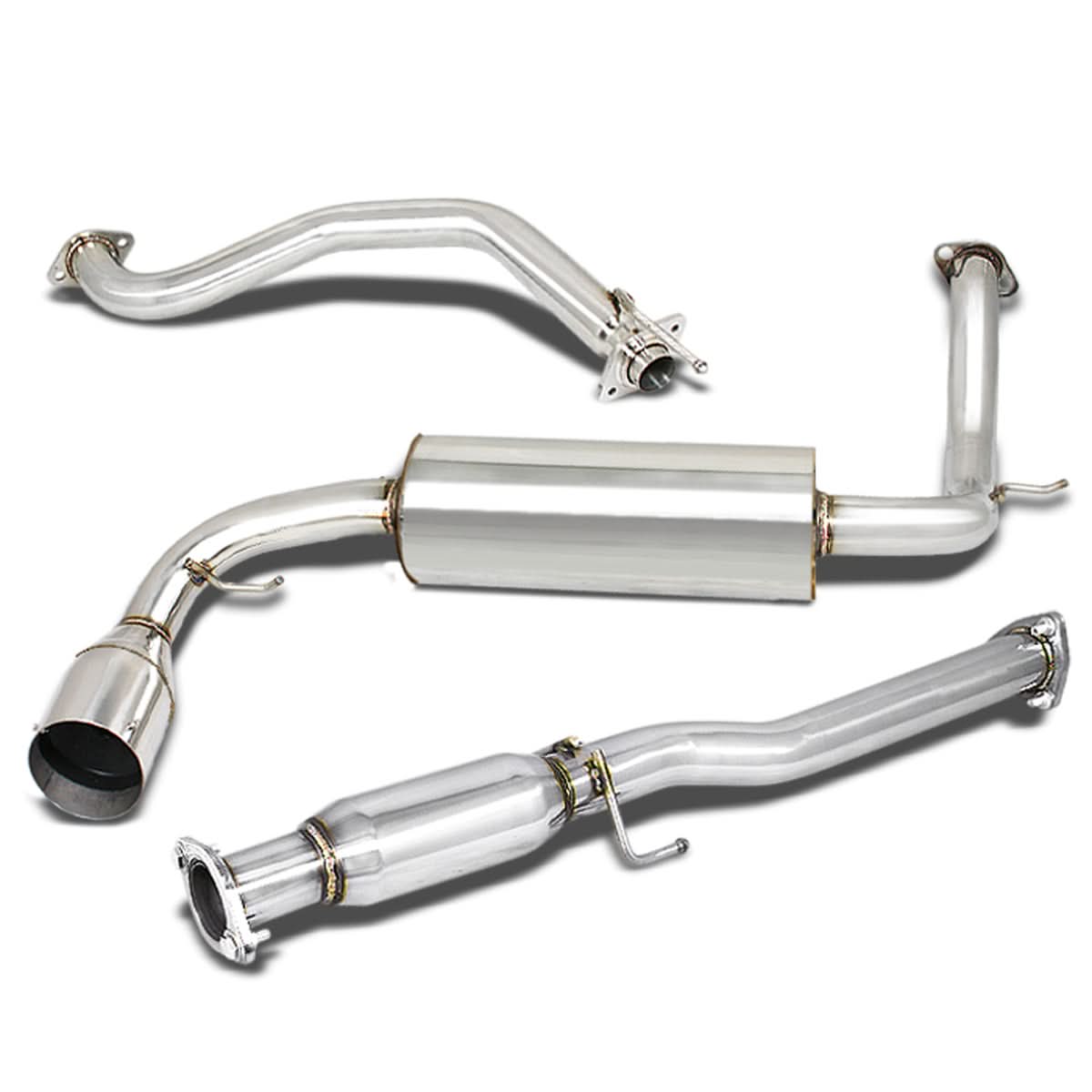 1988-1991 Honda CRX Single Tip Catback Exhaust - Stainless Steel