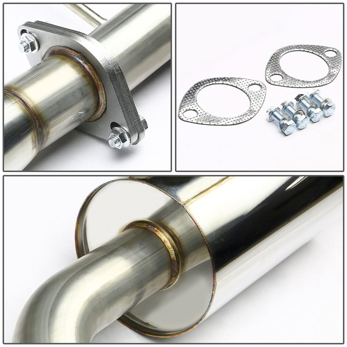 01-05 Lexus IS300 Single Rolled Tip Catback Exhaust - Stainless Steel