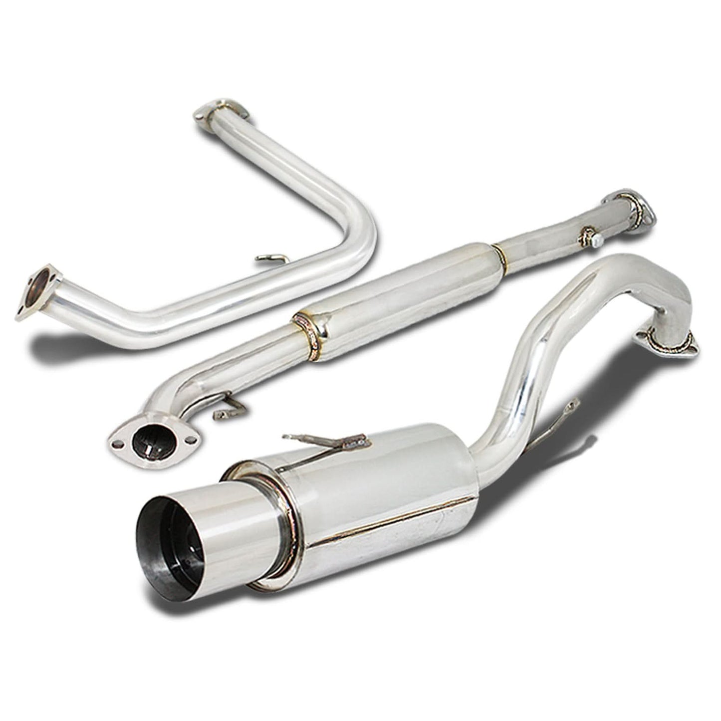 2000-2005 Mitsubishi Eclipse Single Tip Catback Exhaust - Stainless Steel