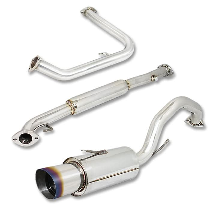 00-05 Mitsubishi Eclipse Single Burnt Tip Catback Exhaust Stainless Steel