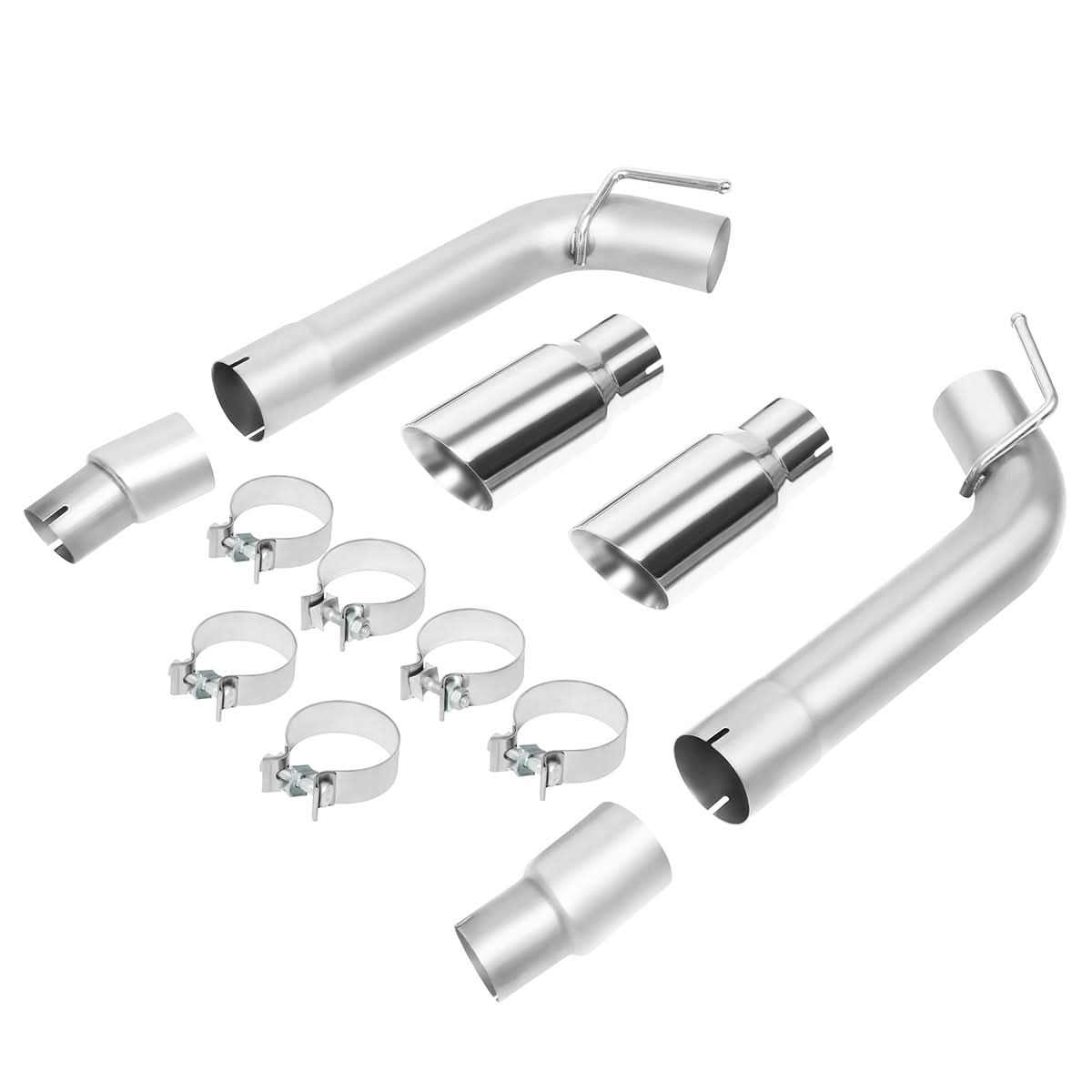10-15 Chevrolet Camaro Dual Rolled Tip Axleback Exhaust Stainless Steel