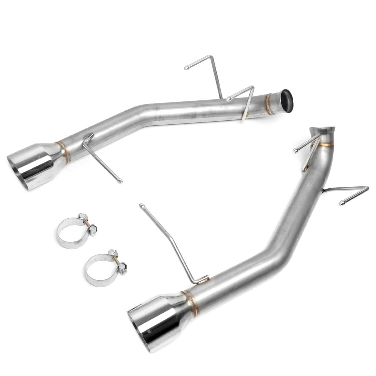 11-14 Ford Mustang 3.7L Axelback Exhaust Dual Rolled Tip Stainless Steel