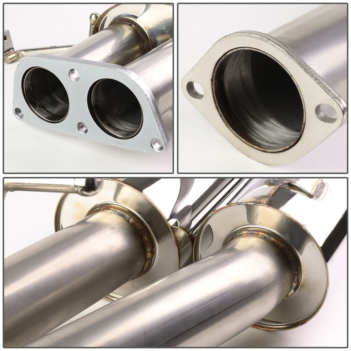 1989-1994 Nissan 240SX Dual Tip Catback Exhaust - Stainless Steel