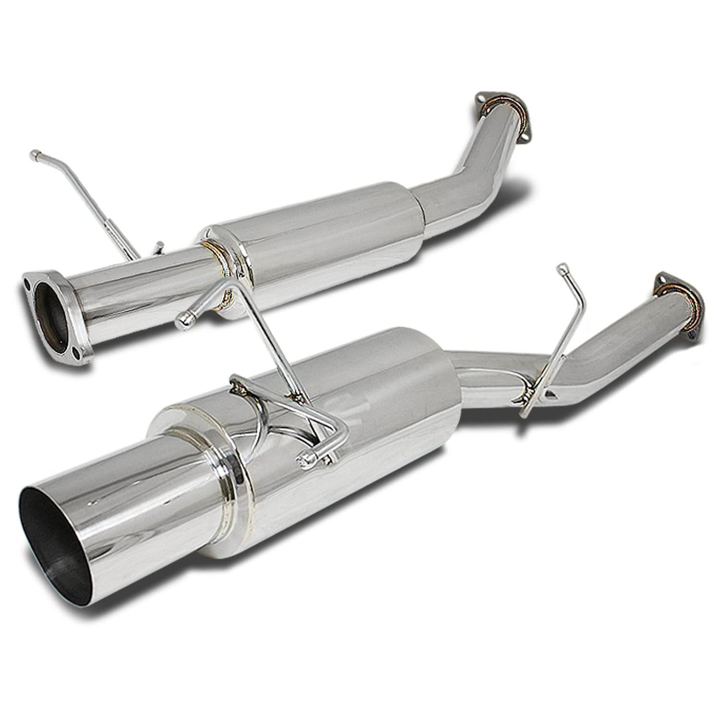 89-94 Nissan 240SX Single Tip Catback Exhaust System - Stainless Steel